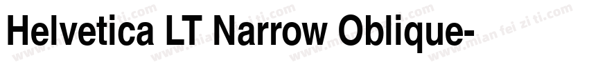 Helvetica LT Narrow Oblique字体转换